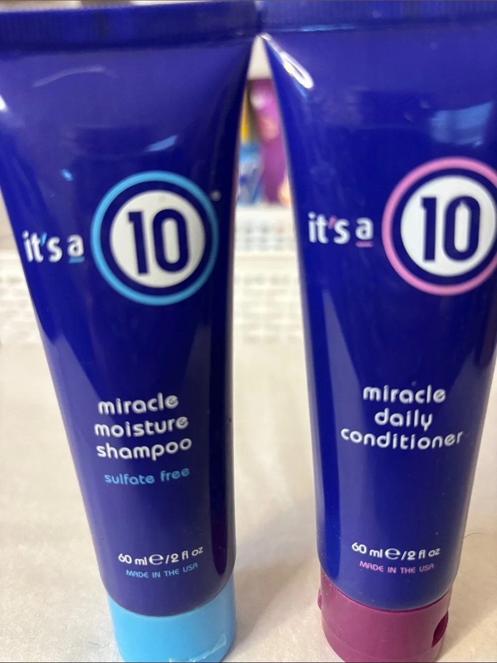 Travel Set It’s a 10 Moisture Shampoo & Daily Conditioner - Blue & Purple